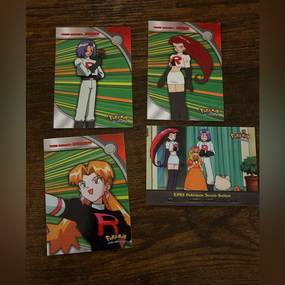 Vintage Team Rocket Pokémon Trading Cards -  (Green/Red/Black)